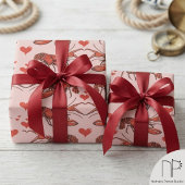 Roze Liefdeskreeft Inpakpapier