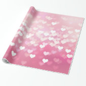 Roze liefdeskundigen Verpakkingspapier Cadeaupapier (Uitgerold)