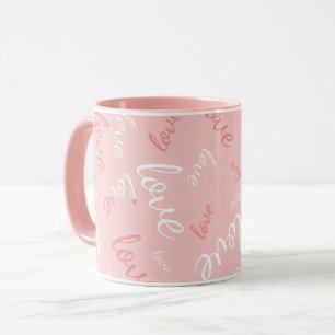 Roze Liefdesschrift Handgeschreven Typografie Roma Mok