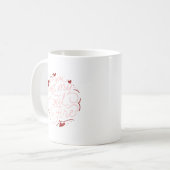 Roze liefdestekst koffiemok (Voorkant links)