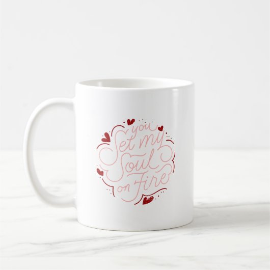 Roze liefdestekst koffiemok (Links)