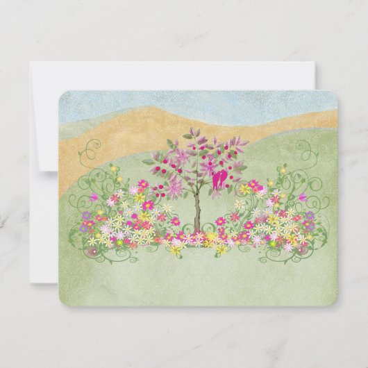 Roze -liefdesvederzwijn RSVP (Voorkant)