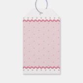 Roze Liefdesvogels Valentijn Cadeaulabel (Achterkant)