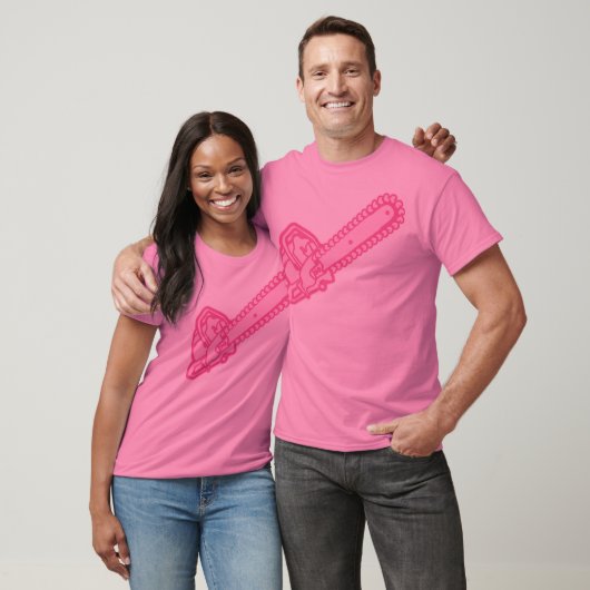 Roze liefdeszaag t-shirt (Unisex)