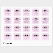Roze liefdeszwembroeken Weddenschappen Vierkante Sticker (Vel)