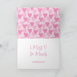 Roze Liefdevolle Harten Naadloos Patroon Kaart