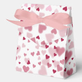 Roze Liefdevolle Hartjes Patroon Bedankdoosjes (Voorkant)