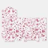 Roze Liefdevolle Hartjes Patroon Bedankdoosjes (Ongevouwen)