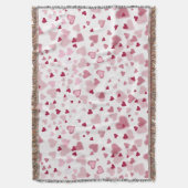 Roze Liefdevolle Hartjes Patroon Deken (Voorkant Verticaal)
