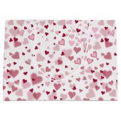 Roze Liefdevolle Hartjes Patroon Groot Cadeauzakje (Voorkant)