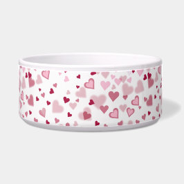 Roze Liefdevolle Hartjes Patroon Voerbakje