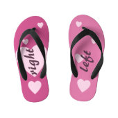 Roze liefje Fun asymmetrisch Kinder Teenslippers (Voetbed)