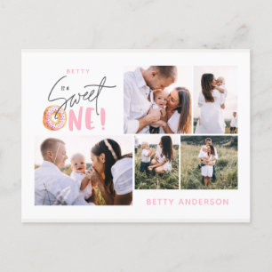 roze liefje voor donut multi - fotovakantie feestdagenkaart