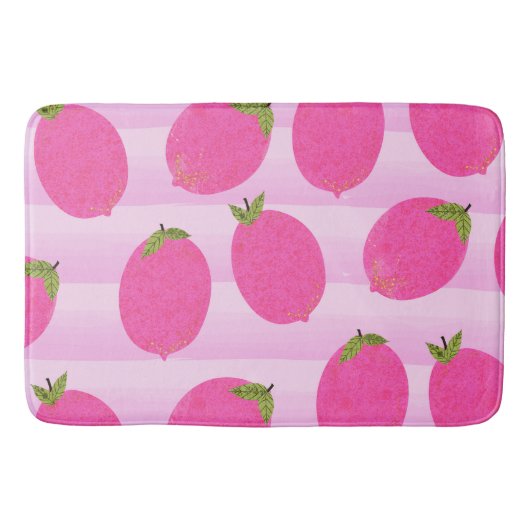 Roze liemons limonade Summer Fruit Bright Fun Chic Badmat (Voorkant)