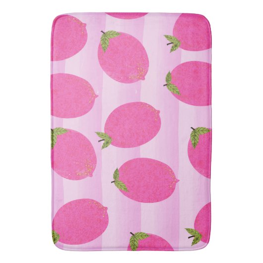 Roze liemons limonade Summer Fruit Bright Fun Chic Badmat (Voorkant Verticaal)