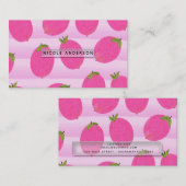 Roze liemons limonade Summer Fruit Fun Bright Visitekaartje (Voorkant / Achterkant)
