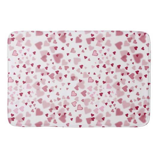 Roze Lieve Harten Patroon Badmat (Voorkant)