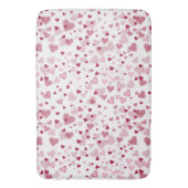 Roze Lieve Harten Patroon Badmat (Voorkant Verticaal)