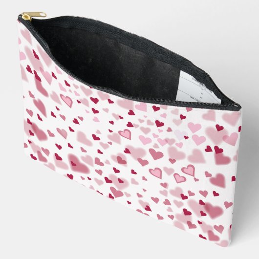 Roze Lieve Harten Patroon Etui (Open)
