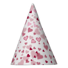 Roze Lieve Harten Patroon Feesthoedjes
