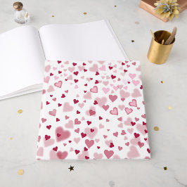 Roze Lieve Harten Patroon Gastenboek