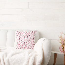 Roze Lieve Harten Patroon Kussen