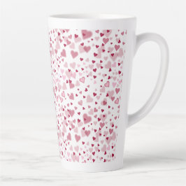 Roze Lieve Harten Patroon Latte Mok