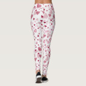  Roze Lieve Harten Patroon  Leggings (Achterkant)