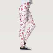  Roze Lieve Harten Patroon  Leggings (Rechts)