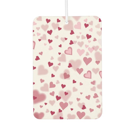 Roze Lieve Harten Patroon Luchtverfrisser (Voorkant)
