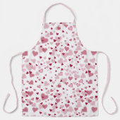 Roze Lieve Harten Patroon Schort (Voorkant)