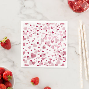  Roze Lieve Harten Patroon  Servet