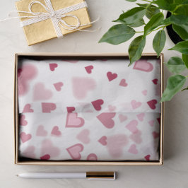 Roze Lieve Harten Patroon Tissuepapier