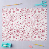Roze Lieve Harten Patroon Tissuepapier (Craft)