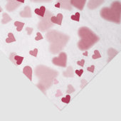 Roze Lieve Harten Patroon Tissuepapier (Detail)