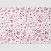 Roze Lieve Harten Patroon Tissuepapier (Voorkant)