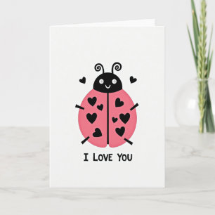 Roze Lieve Juffrouwkaart Kaart
