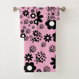 Roze Lieve Lieveheersbeestje Kinderen Bad Handdoek