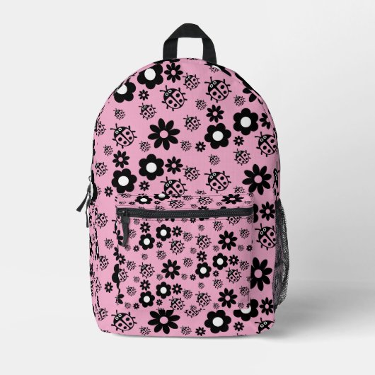 Roze Lieve Lieveheersbeestje Kinderen Bedrukte Rugzak (Voorkant)