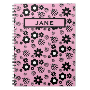 Roze lieve lieveheersbeestje kinderen notitieboek