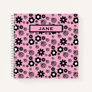 Roze lieve lieveheersbeestje kinderen notitieboek
