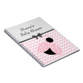 Roze lieveheersbeestje Baby shower Notitieboek (Rechterzijde)