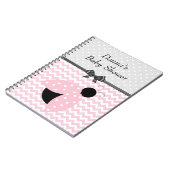 Roze lieveheersbeestje Baby shower Notitieboek (Linkerzijde)
