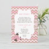 Roze lieveheersbeestje Baby Sprinkle, meisje baby  Kaart (Staand voorkant)