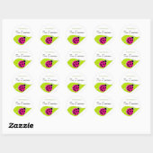 Roze lieveheersbeestje Bookplate Labels (Vel)