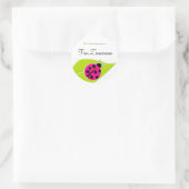 Roze lieveheersbeestje Bookplate Labels (Tas)