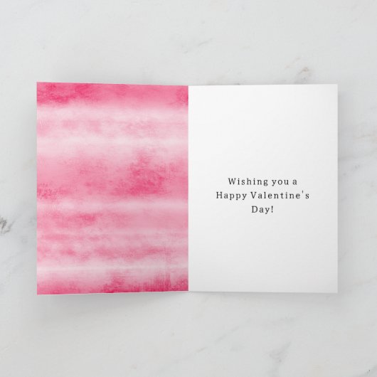 Roze Lieveheersbeestje Hart Valentijn Kaart (Binnen)