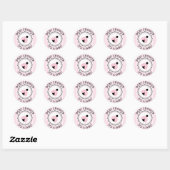 Roze lieveheersbeestje meisje Baby shower Stickers (Vel)
