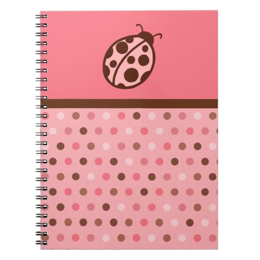 Roze Lieveheersbeestje Notitieboek (Voorkant)