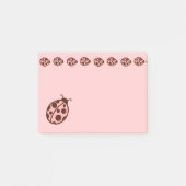 Roze lieveheersbeestje Post It Notes Gift (Voorkant)